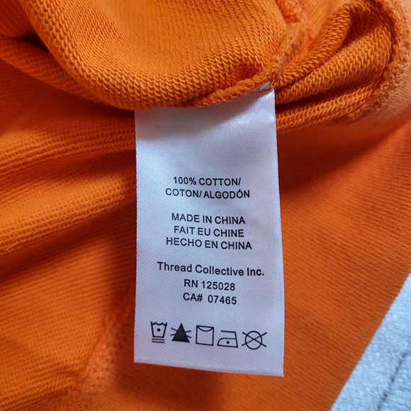 Psycho Bunny Mischief NWT XL Sweatshirt Logo Embroidered Cotton Orange Crewneck - Picture 13 of 15